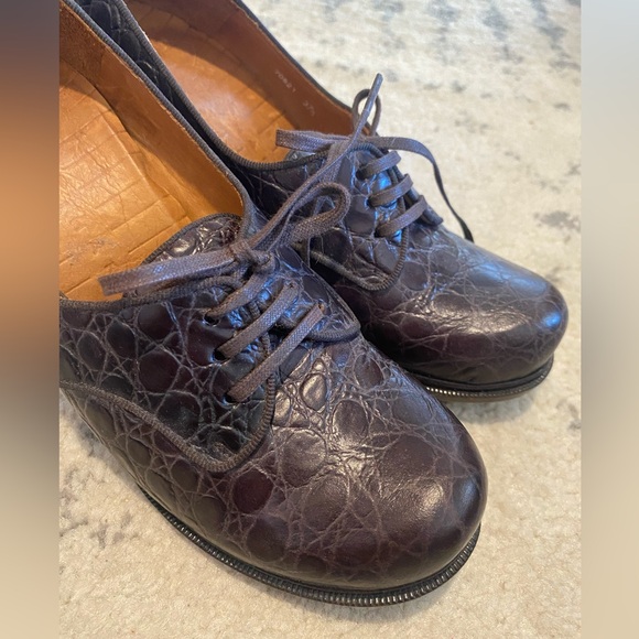 Chie Mihara Shoes, Lace up, Brown Leather, EU Size 37.5, US Size 7 - Picture 4 of 8